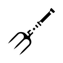 fork garden tool glyph icon vector illustration