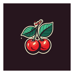 cherry simple modern logo vector