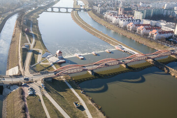Fototapeta premium aerial view of the Wroclaw city