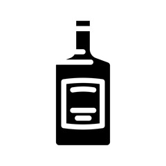 gin glass bottle glyph icon vector illustration