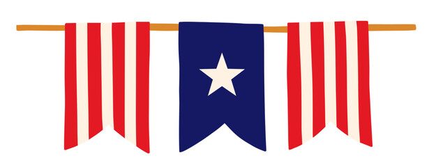 Independence day holiday party USA elements vector