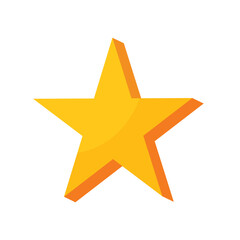 Obraz premium yellow star cartoon isolated vector illustration