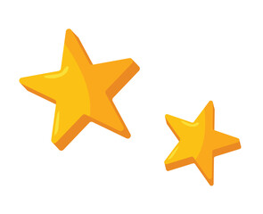 Obraz premium yellow star cartoon isolated vector illustration
