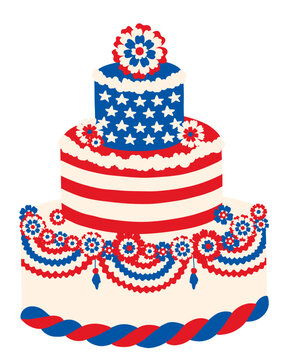 Independence day holiday party USA elements vector