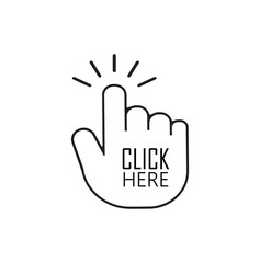 Obraz premium click here sign