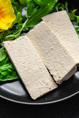 tofu soy cheese vegetable healthy meal food snack on the table copy space food background rustic top view