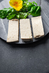 tofu soy cheese vegetable healthy meal food snack on the table copy space food background rustic top view