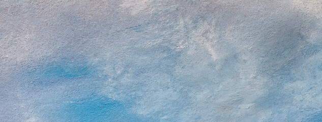 Abstract art background light blue and white colors. Watercolor painting with soft turquoise gradient.