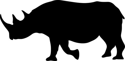Fototapeta na wymiar rhino silhouette icon, vector,illustration
