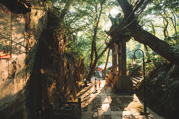 The way to the West Lake scenery- Baochu Pagoda. Taken on the Hangzhou, Zhejiang, China.