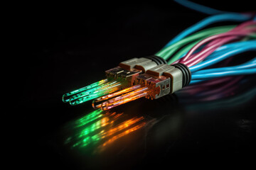 Fiber optic cable internet connection