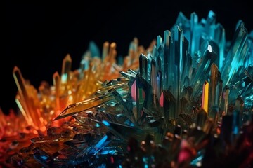 Colorful Crystal shape - Generative ai