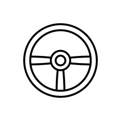 Obraz premium Steering wheel icon.