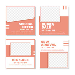 Editable modern social media post template