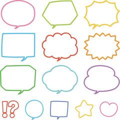 シンプルでかわいい吹き出しセット