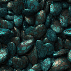 Fototapeta na wymiar seamless alien emerald gemstone rock texture - by generative ai