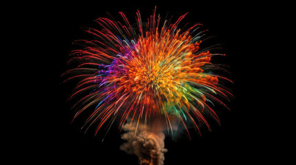 Fototapeta premium fireworks in the night sky - by generative ai