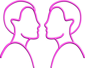 3d pink Zodiac sign Gemini