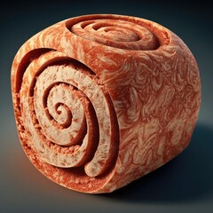 Realistic Cinnabar-Textured Roll with a Mineral Twist: A Delectable Cinnamon Roll with a Unique Appearance and Flavor, Perfect for Mineral Enthusiasts and Foodies Alike.