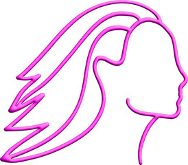 3d pink Zodiac sign Virgo