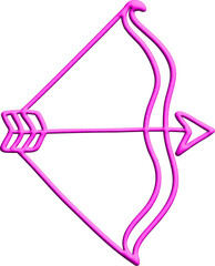 3d pink Zodiac sign Sagittarius