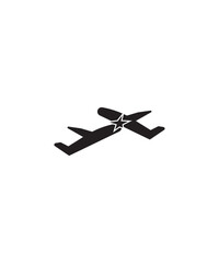 airplane crash icon, vector best flat icon.