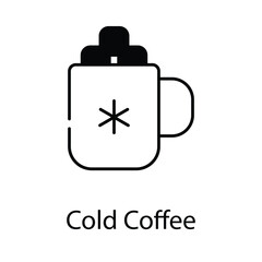Cold Coffee icon. Suitable for Web Page, Mobile App, UI, UX and GUI design