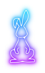 Set of rabbit neon