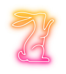 Set of rabbit neon