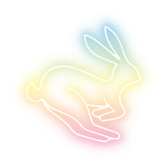 Set of rabbit neon