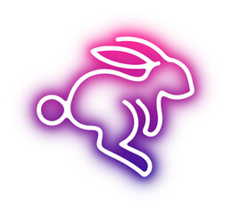 Set of rabbit neon