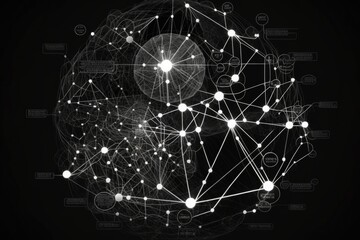 Wireframe representation of a complex AI algorithm for efficient processing and decision-making