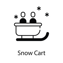 Snow Cart icon. Suitable for Web Page, Mobile App, UI, UX and GUI design