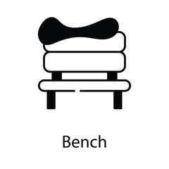 Bench icon. Suitable for Web Page, Mobile App, UI, UX and GUI design