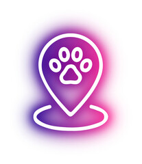 Set of pet shop neon