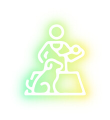 Set of pet shop neon