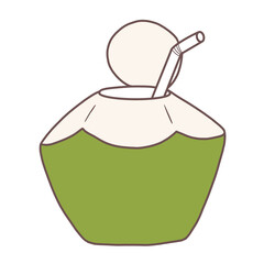 peeled coconut water  fruit  element 