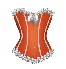 Red sexy corset. vector illustration
