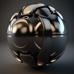 Metallic Sphere: Sleek and Smooth in Black Matte Finish