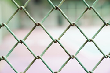 Fototapeta premium Green iron grille for background image