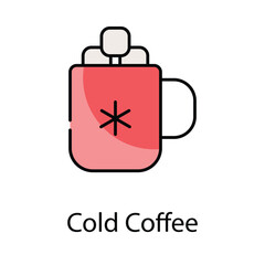 Cold Coffee icon. Suitable for Web Page, Mobile App, UI, UX and GUI design