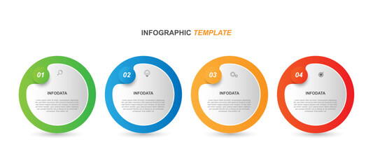 Design template infographic banner with circle concept. Vector illustration