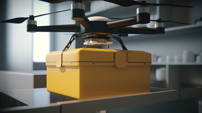 delivery drone . AI generated