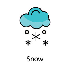 Snow icon. Suitable for Web Page, Mobile App, UI, UX and GUI design