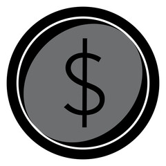 Icon of Coin, Representing Wealth, Savings, Finances and Business. Perfect for Financial Apps, Websites and Presentations.
