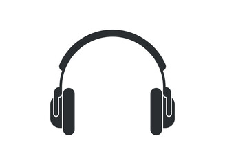 Headphone icon in flat style. Earphone vector illustration on isolated background. Listen music sign business concept.