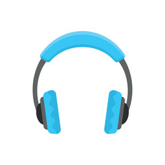 Headphone icon in flat style. Earphone vector illustration on isolated background. Listen music sign business concept.
