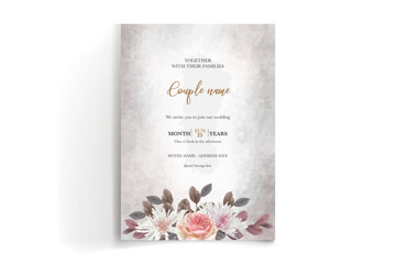 wedding floral elegance invitation templates