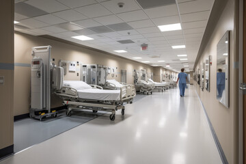 Hospital hallway created with AI