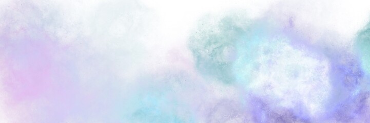 Abstract gentle background in blurry watercolors. Pastel fabulous sky, magical clouds. Galaxy. Colorful texture. The watercolor effect of turquoise-pink tones.